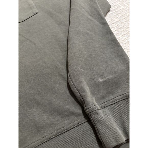 Van Heusen Gray Crewneck Sweatshirt M Minimalist Casual Pullover With Pocket - Picture 9 of 9